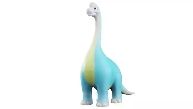 Cartoon Dinosaur Brachiosaurus 3D model
