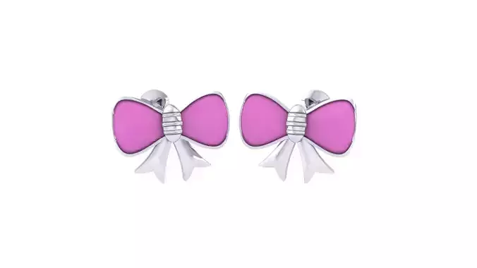 Kids Butterflies Earrings 3dm STL OBJ FBX Renders Details
