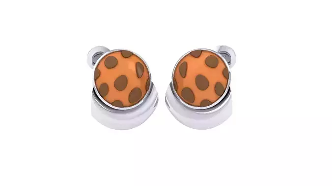 Kids Earrings 3dm STL OBJ FBX Renders Details