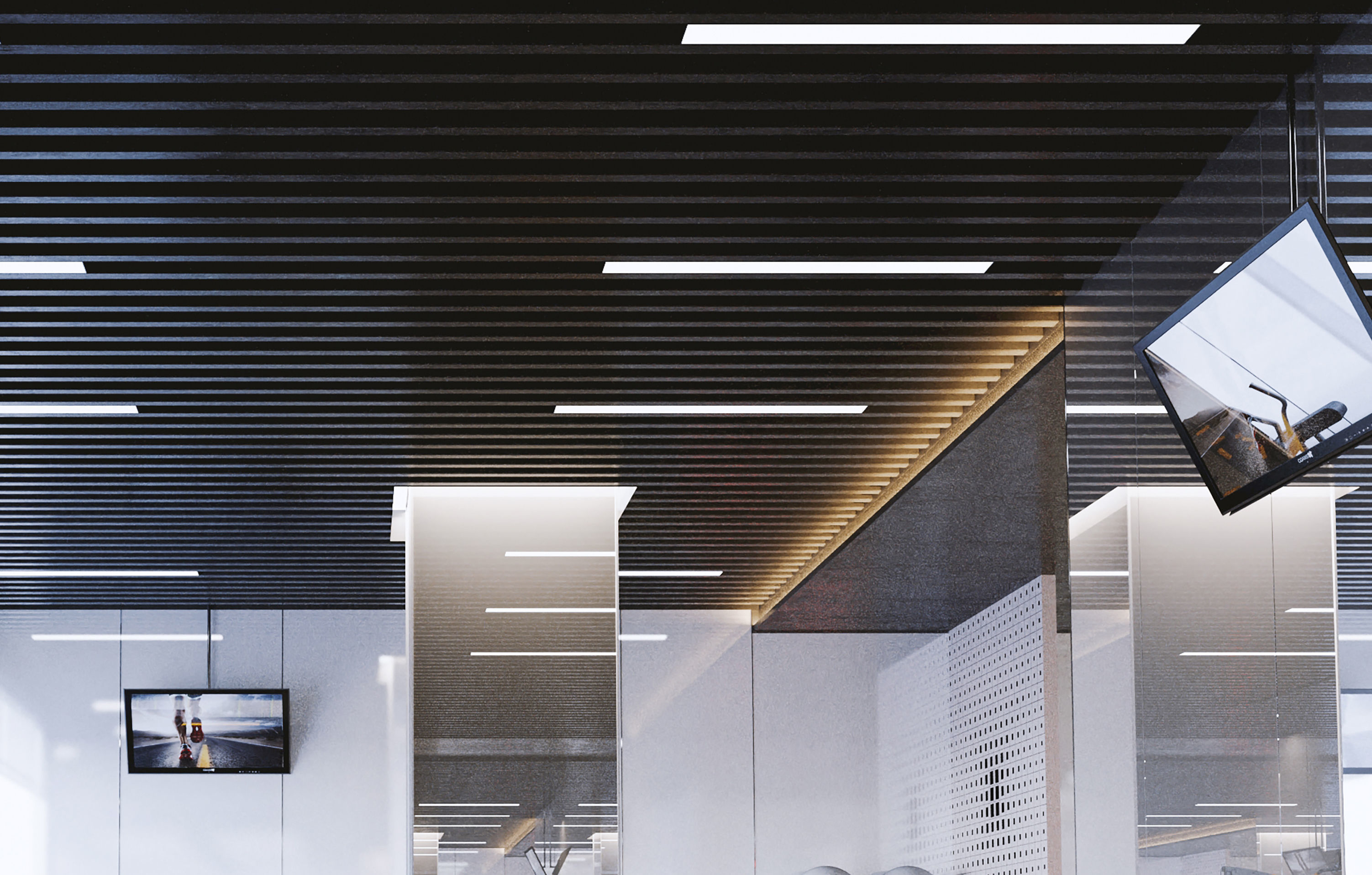 GYM model room with equipment 3D model_2