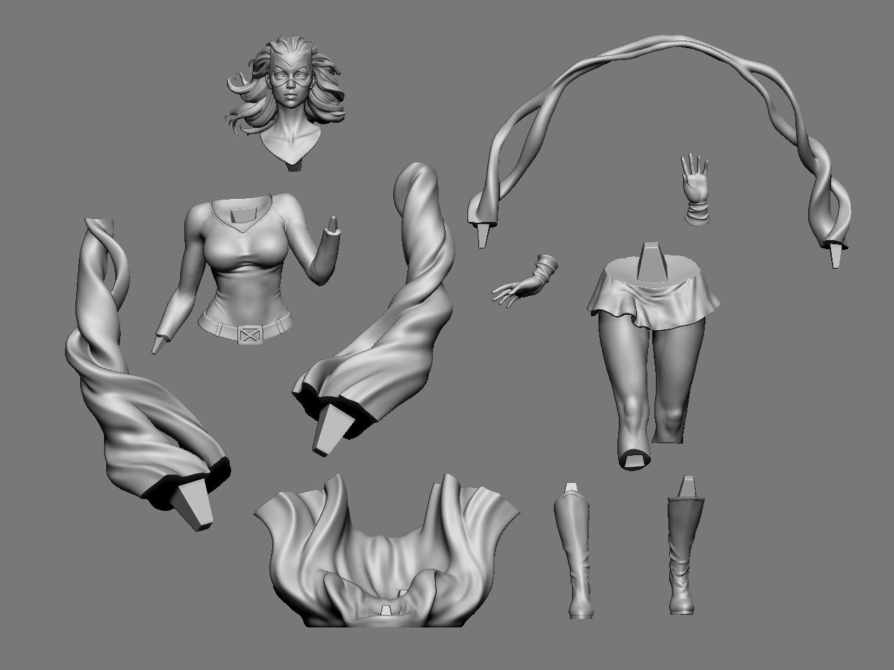 Jean Grey 3D print model_59