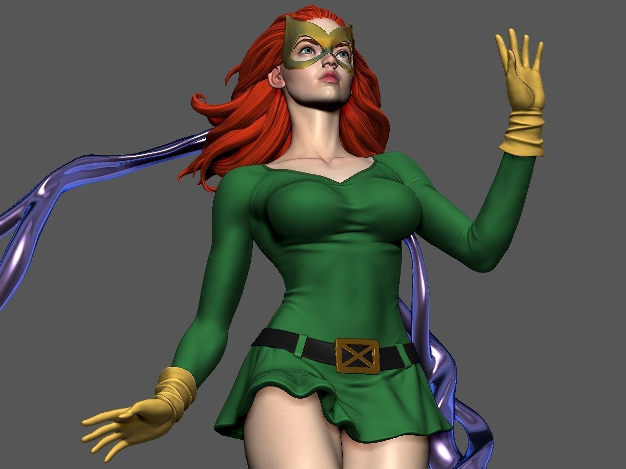 Jean Grey 3D print model_6