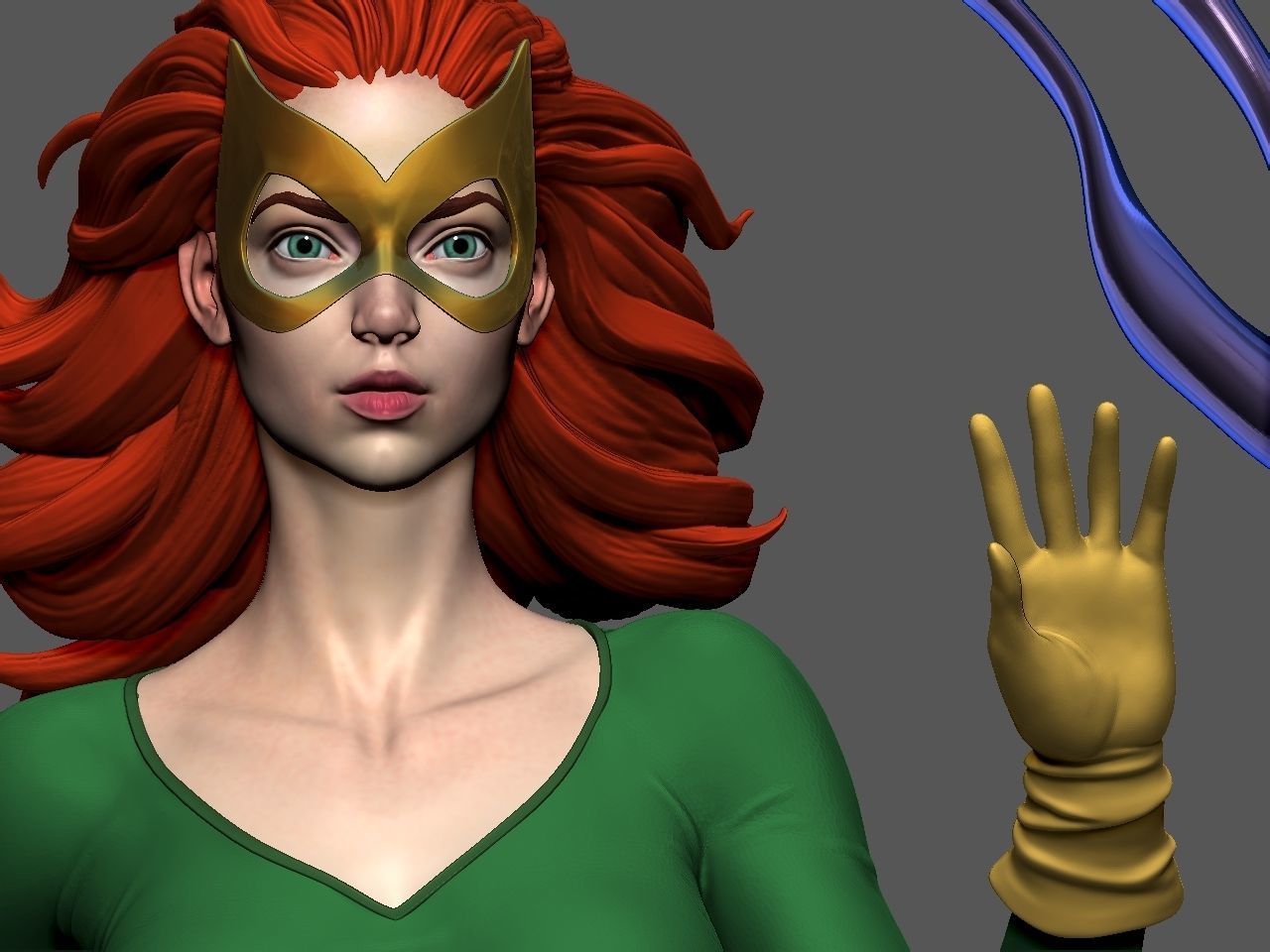 Jean Grey 3D print model_2