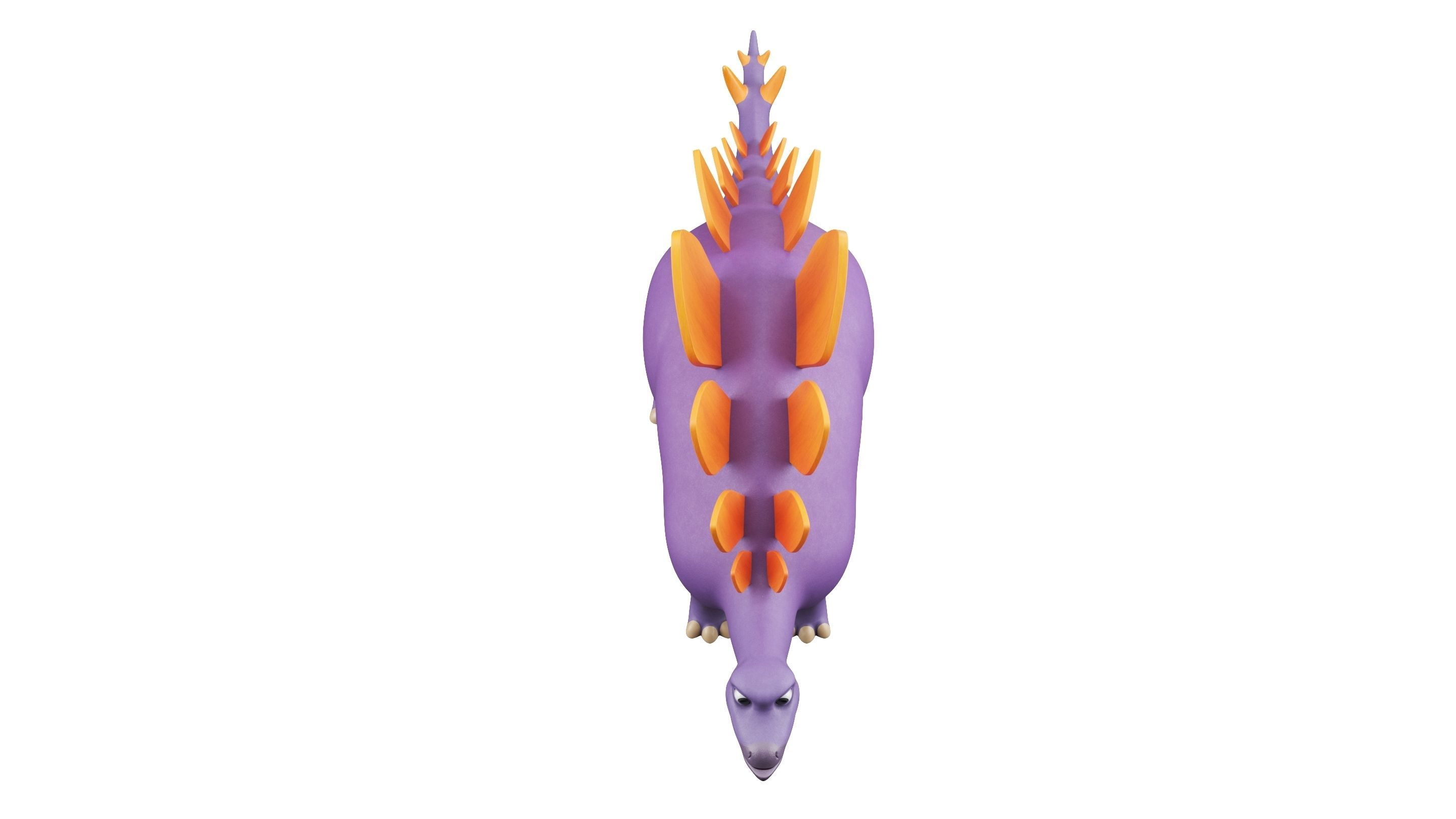 Cartoon Dinosaur Stegosaurus 3D model_8
