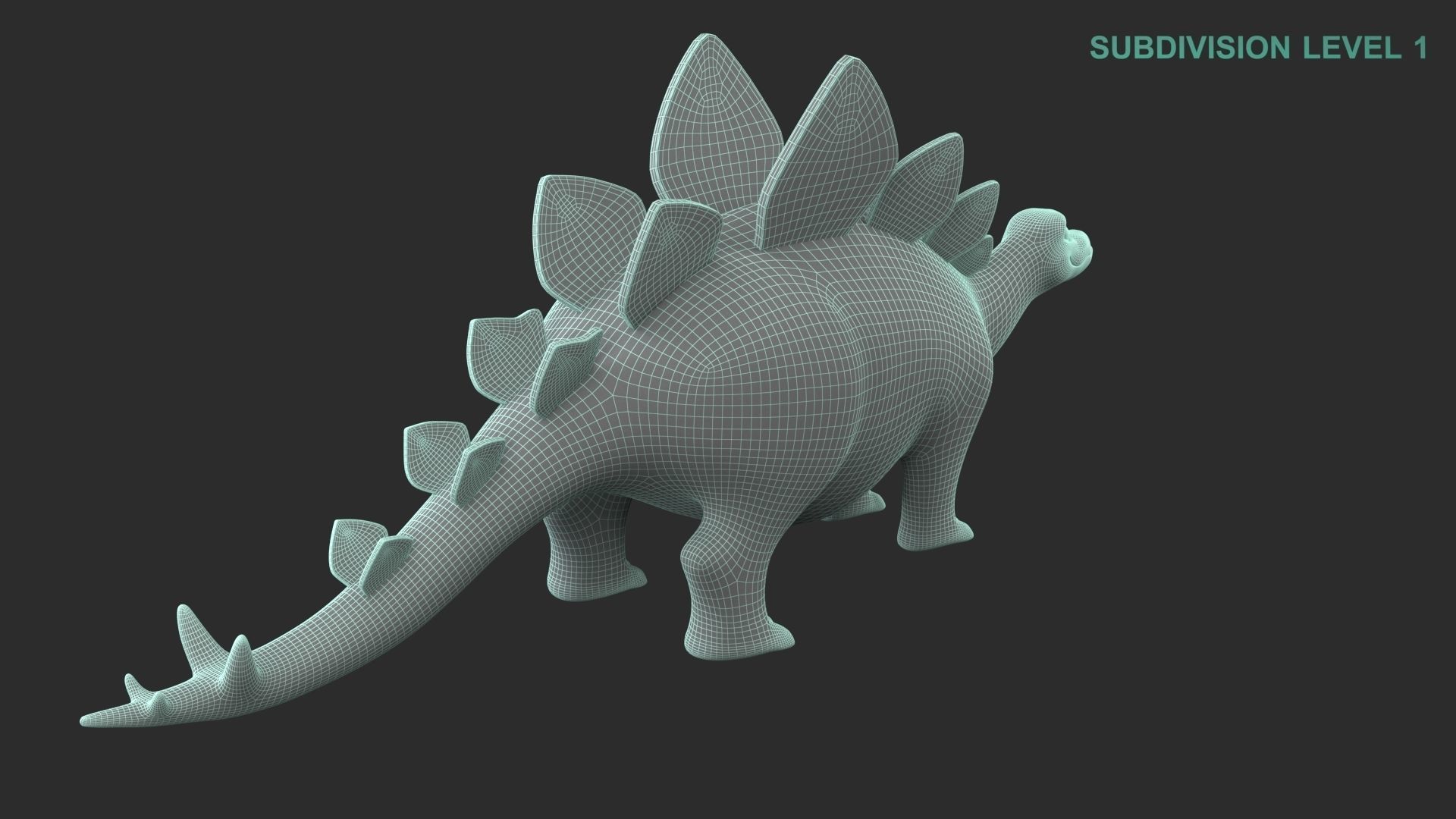 Cartoon Dinosaur Stegosaurus 3D model_22