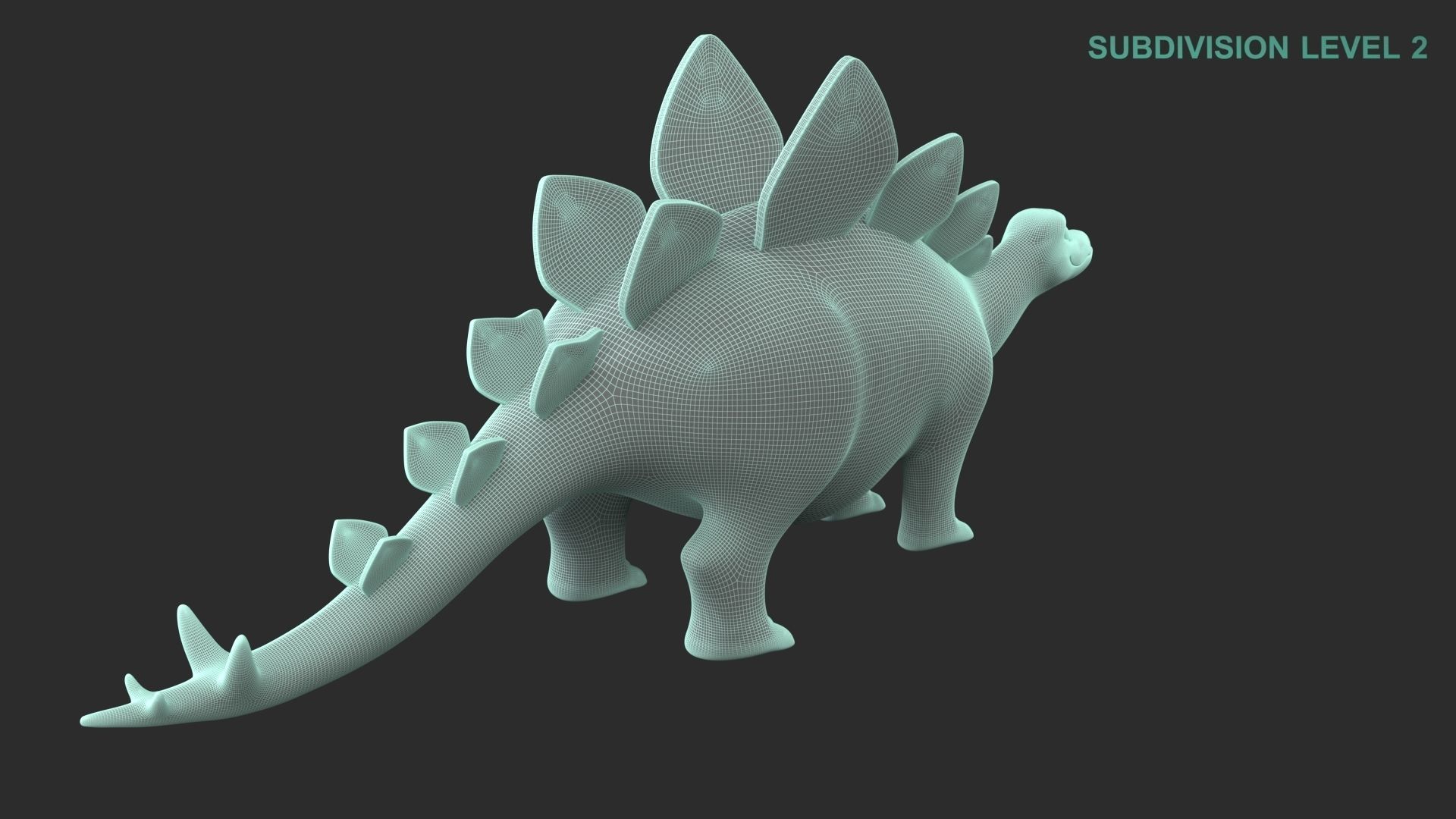 Cartoon Dinosaur Stegosaurus 3D model_19