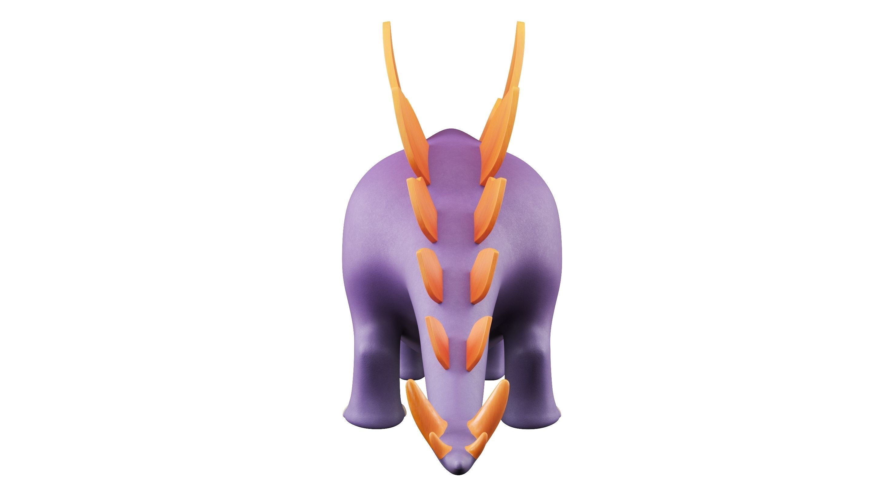 Cartoon Dinosaur Stegosaurus 3D model_4