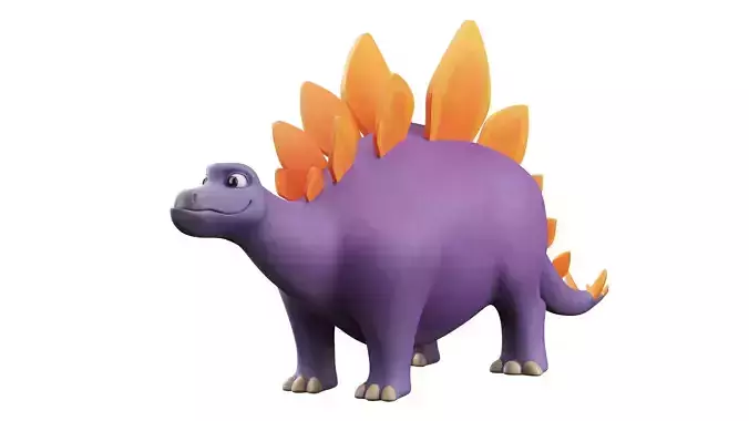 Cartoon Dinosaur Stegosaurus 3D model