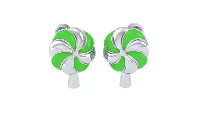 Kids Earrings 3dm STL OBJ FBX Renders Details