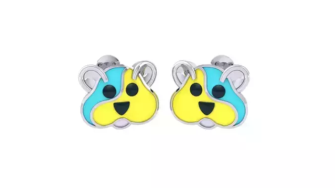Kids Earrings 3dm STL OBJ FBX Renders Details