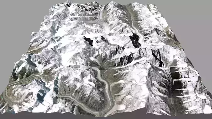 Mountain landscape Khan Tengri Kazakhstan Kyrgyzstan China