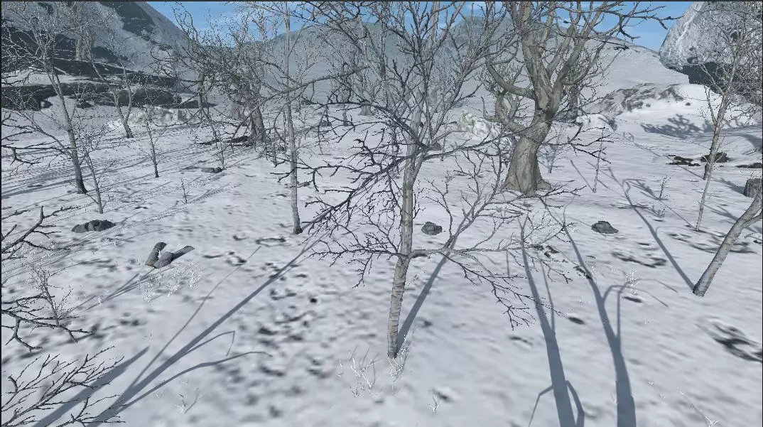 SnowForest forest in snow Free low-poly 3D model