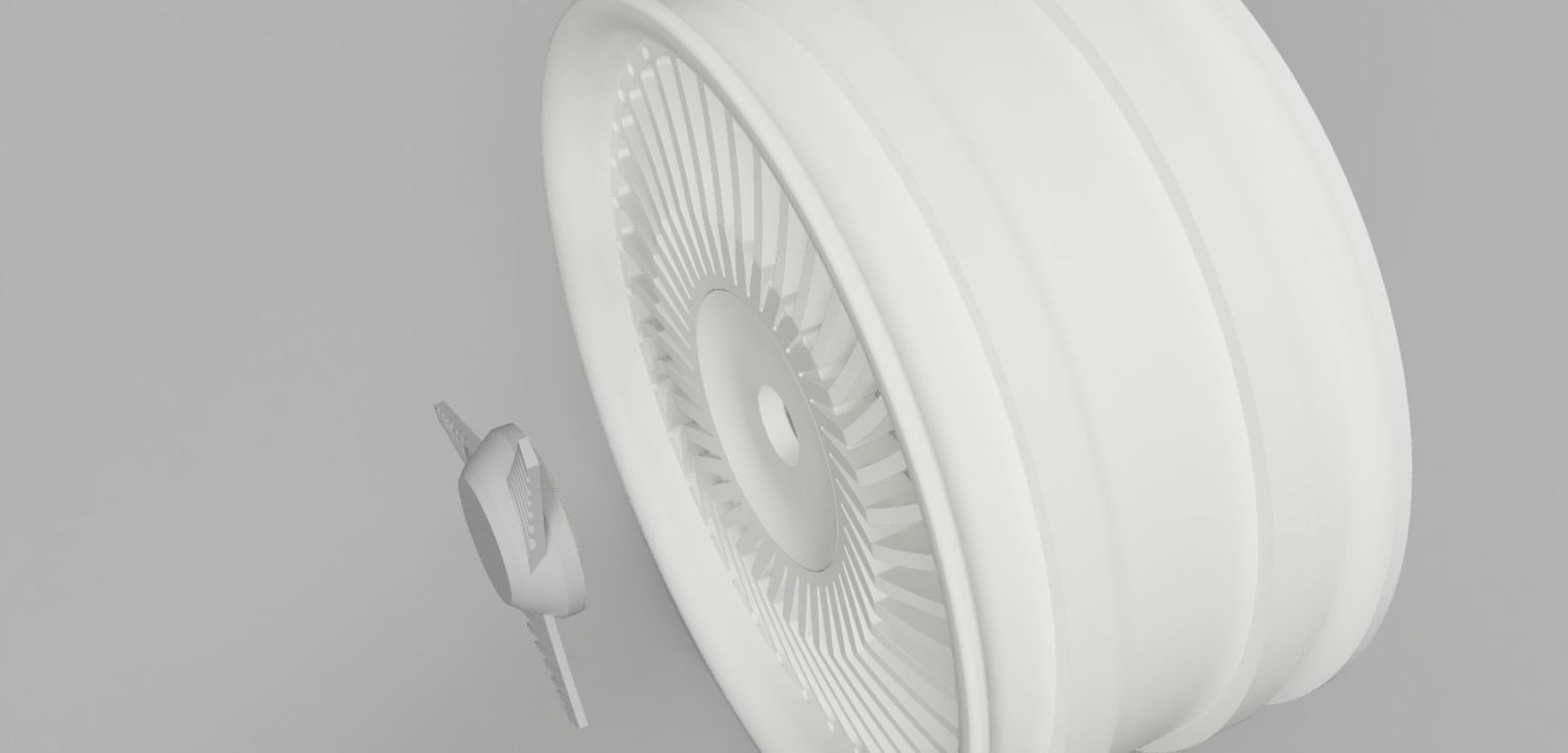 RC Wheels Work Carving Head 40 52mm Diameter HEX 12MM 3D print model_4