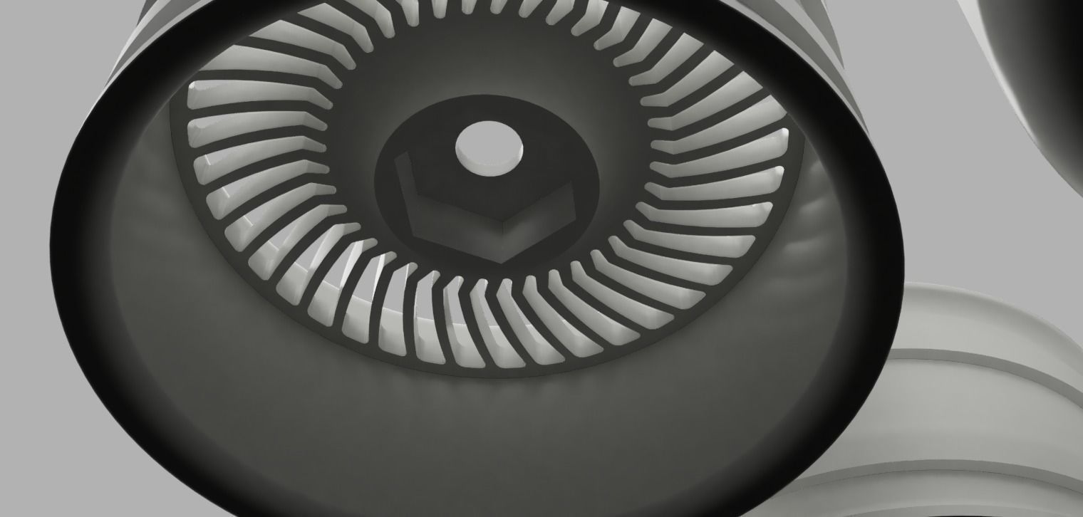 RC Wheels Work Carving Head 40 52mm Diameter HEX 12MM 3D print model_7