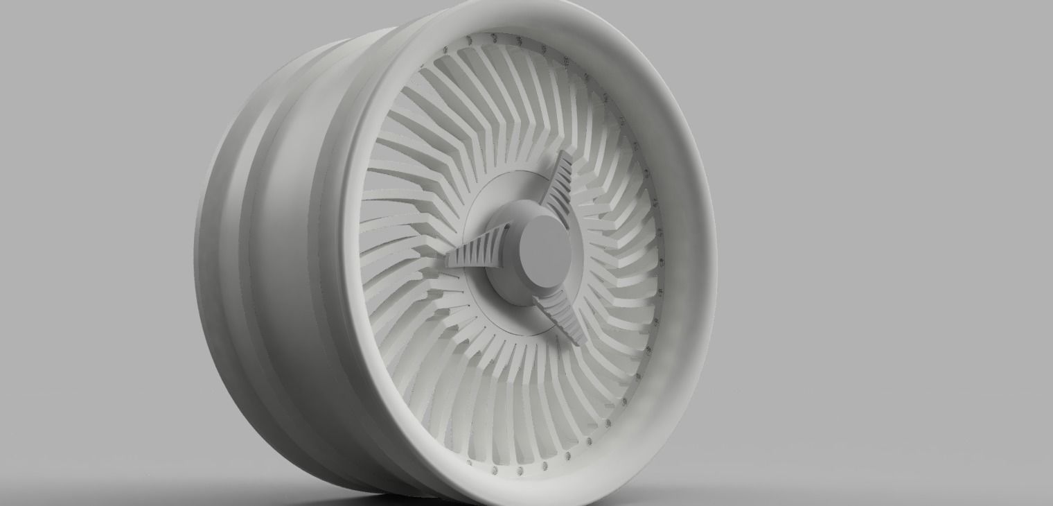 RC Wheels Work Carving Head 40 52mm Diameter HEX 12MM 3D print model_5