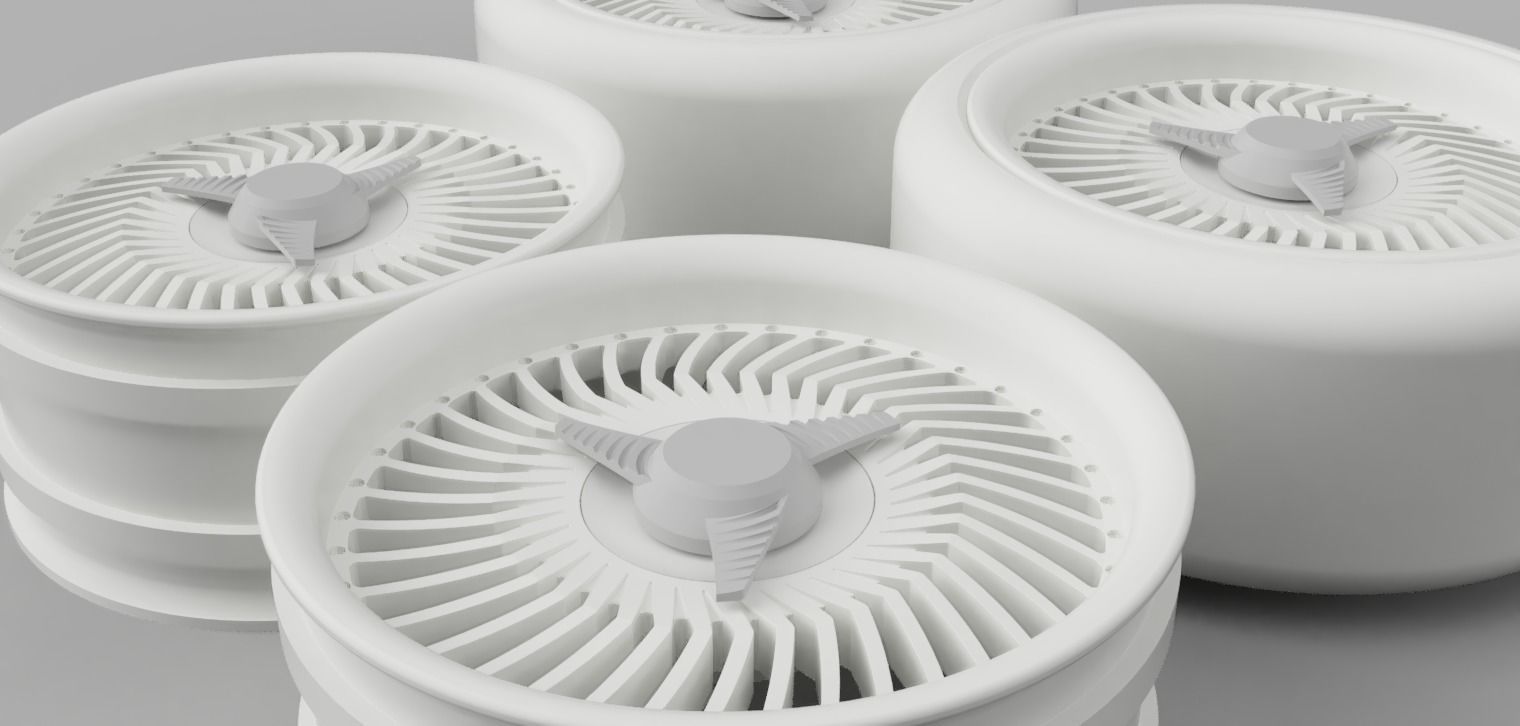 RC Wheels Work Carving Head 40 52mm Diameter HEX 12MM 3D print model_1