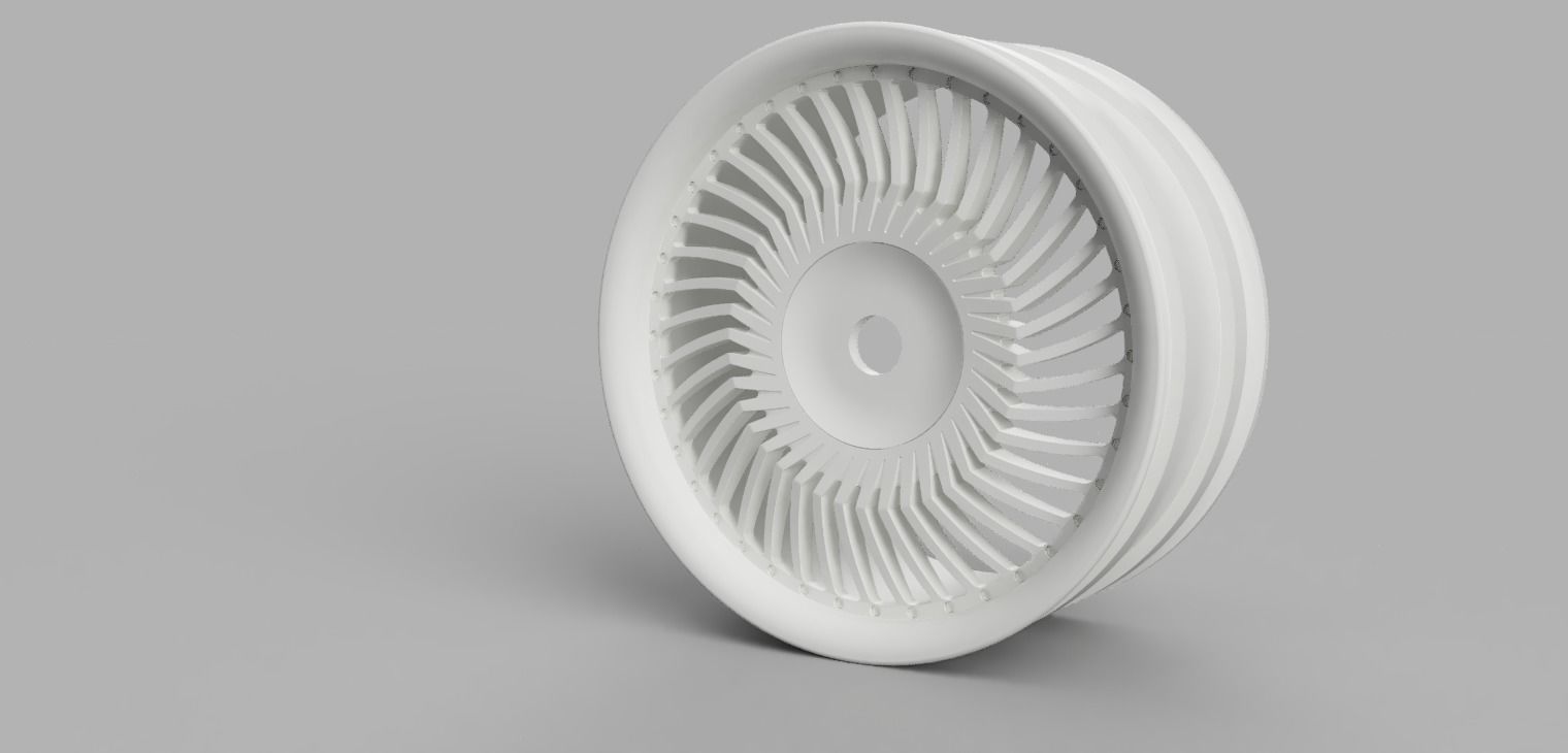 RC Wheels Work Carving Head 40 52mm Diameter HEX 12MM 3D print model_2