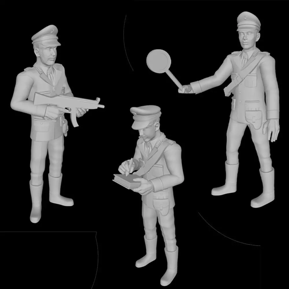 POLICEMAN SET - ARMY SET- MILITARY SET - POLICE PACK 3D print model_0