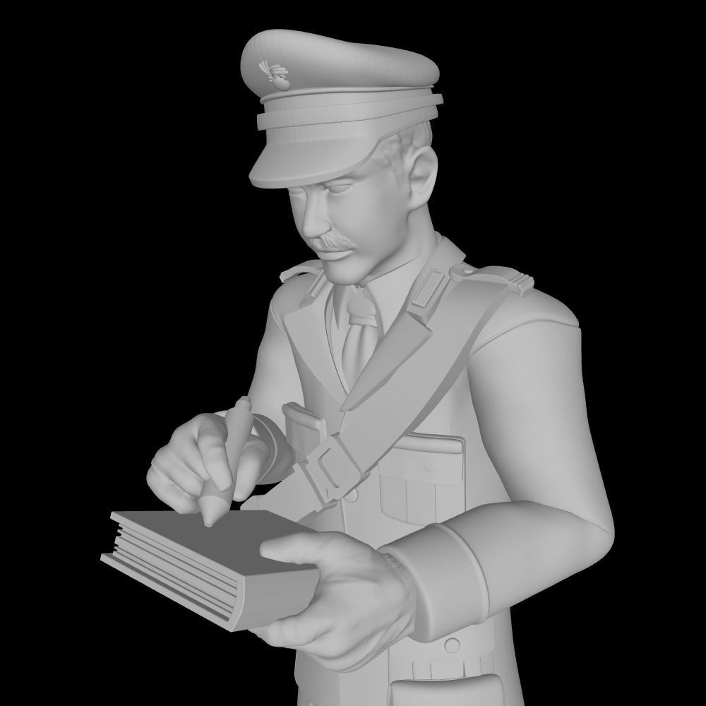 POLICEMAN SET - ARMY SET- MILITARY SET - POLICE PACK 3D print model_2