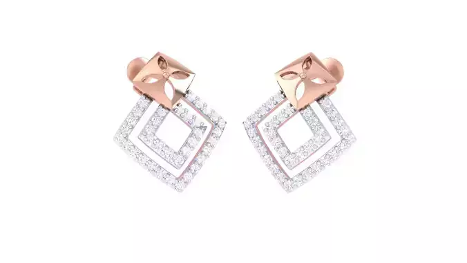 Women Earrings 3dm STL OBJ FBX Renders Details