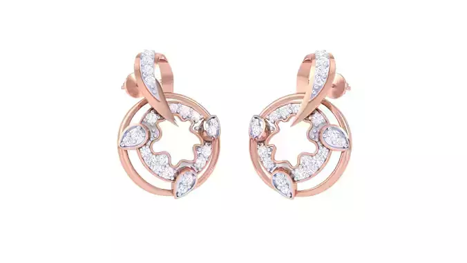 Women Earrings 3dm STL OBJ FBX Renders Details