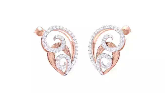 Women Earrings 3dm STL OBJ FBX Renders Details