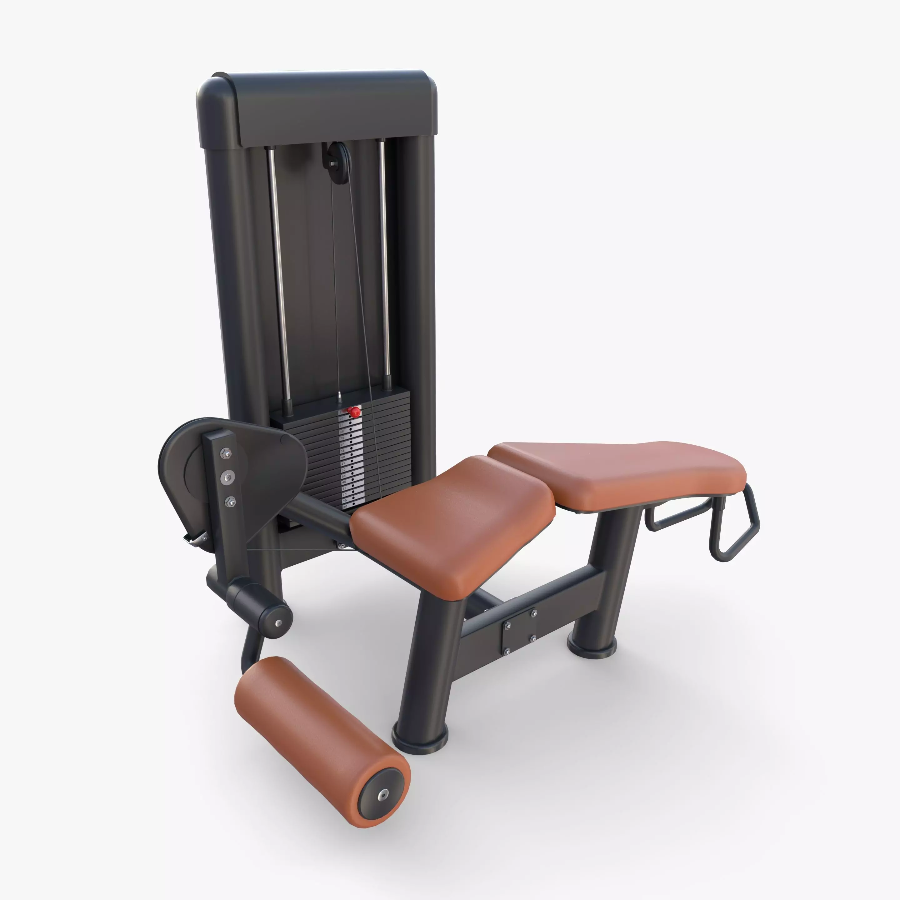 Leg curl machine 3D model_0