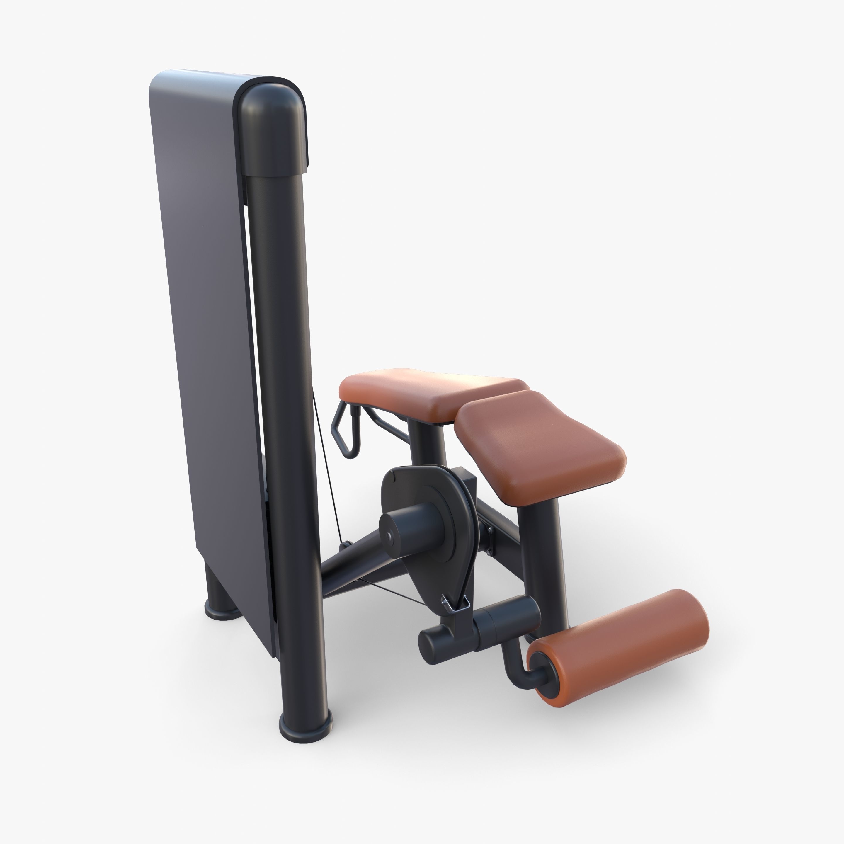 Leg curl machine 3D model_5