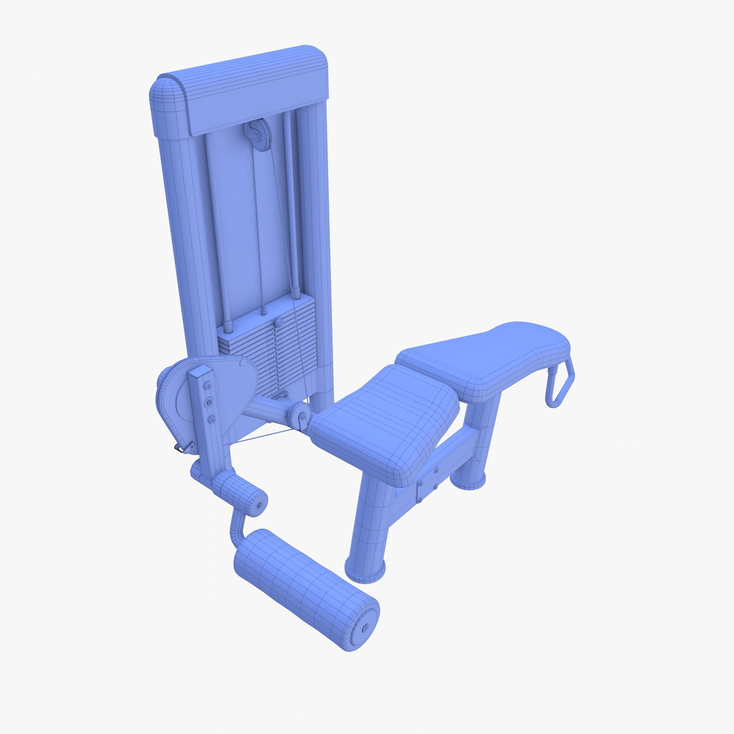 Leg curl machine 3D model_18