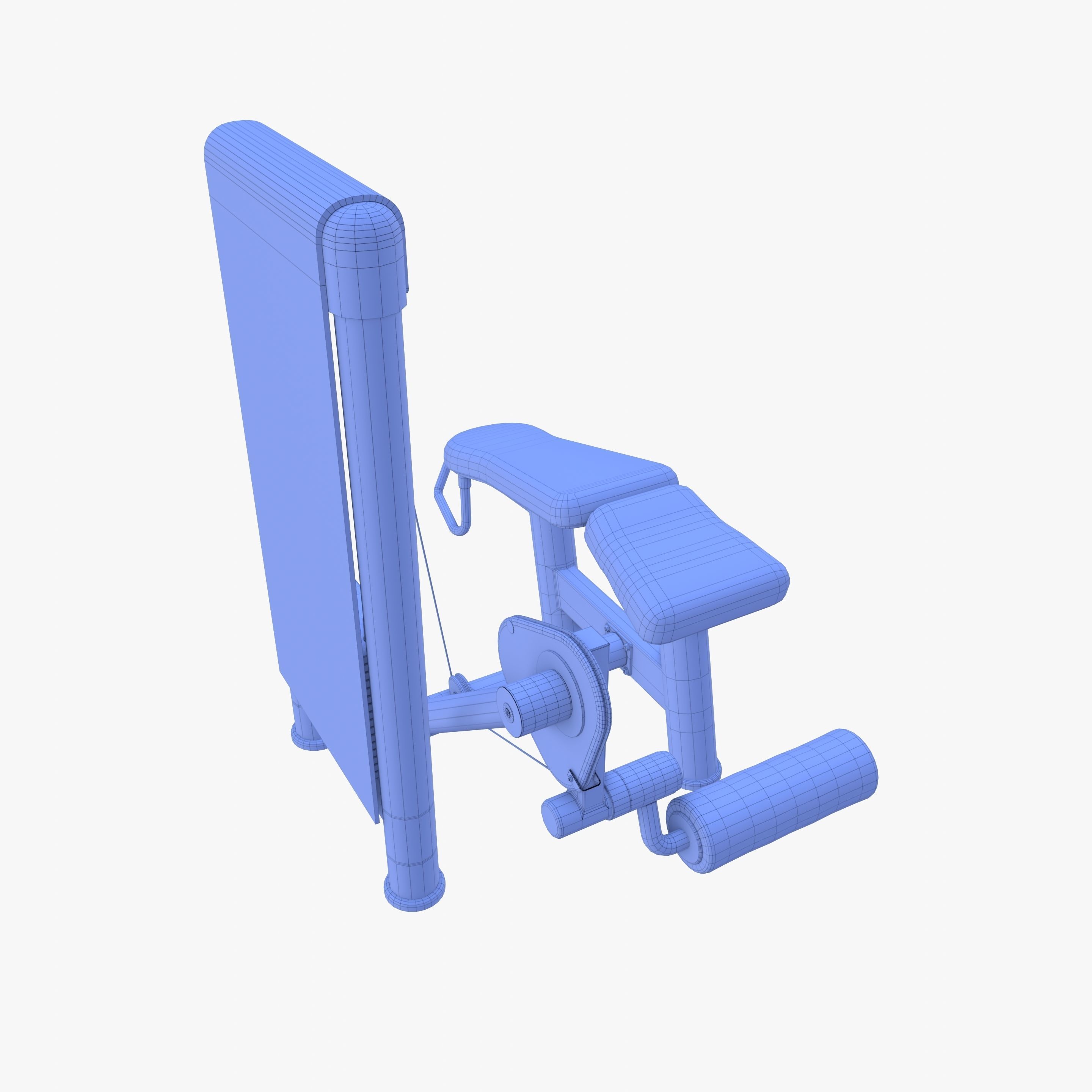 Leg curl machine 3D model_17