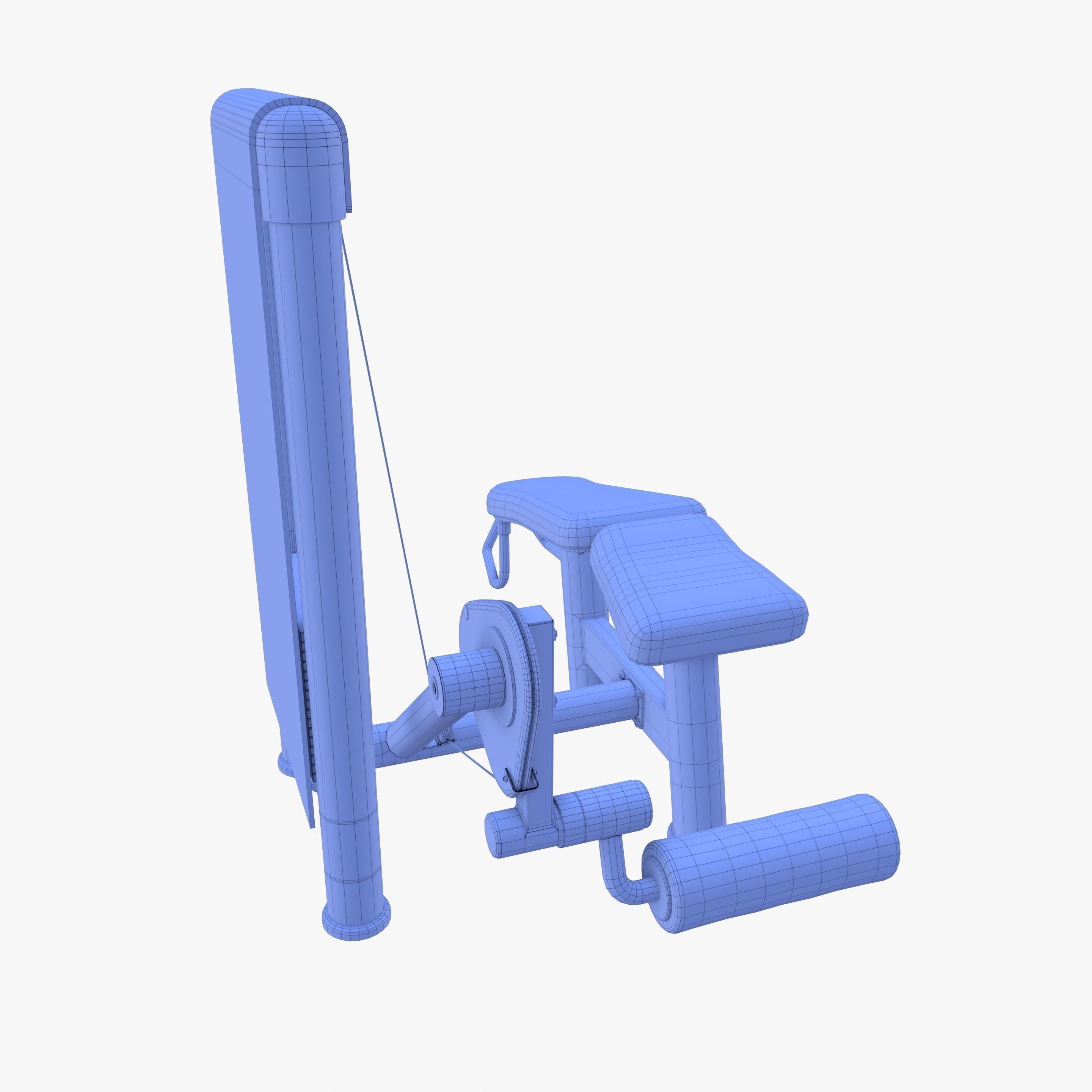 Leg curl machine 3D model_13