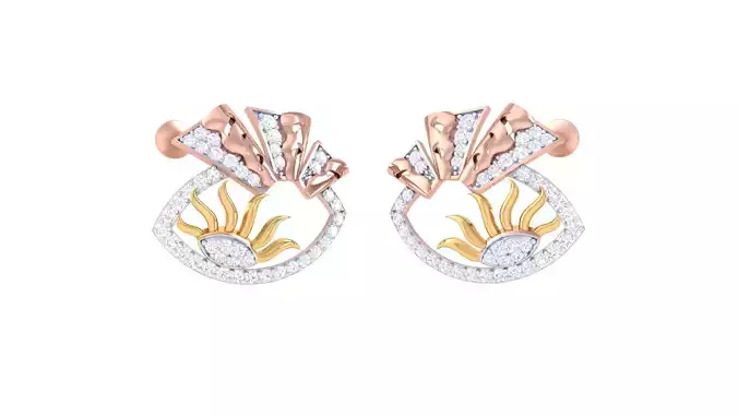 Women Earrings 3dm STL OBJ FBX Renders Details