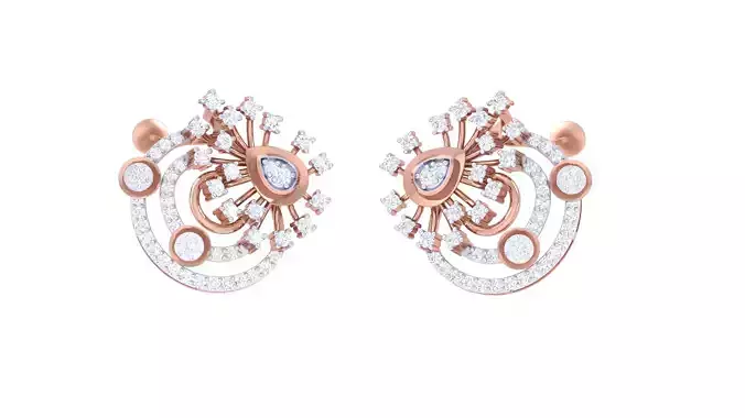 Women Earrings 3dm STL OBJ FBX Renders Details