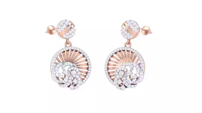 Women Earrings 3dm STL OBJ FBX Renders Details