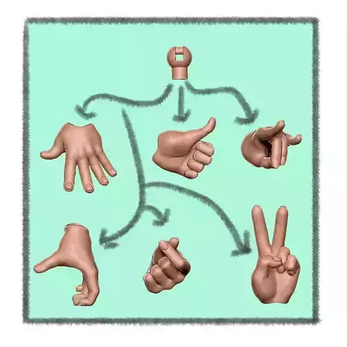 Inari bjd series additional magnet hand set