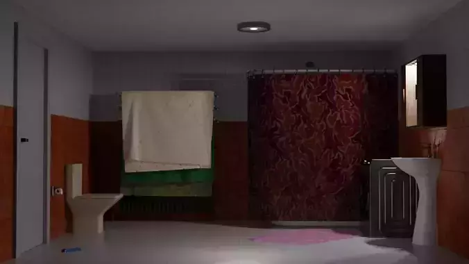 Bathroom with toilet and sink