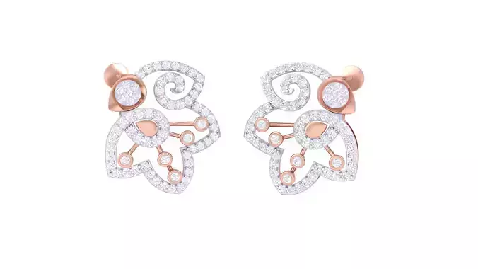 Women Earrings 3dm STL OBJ FBX Renders Details