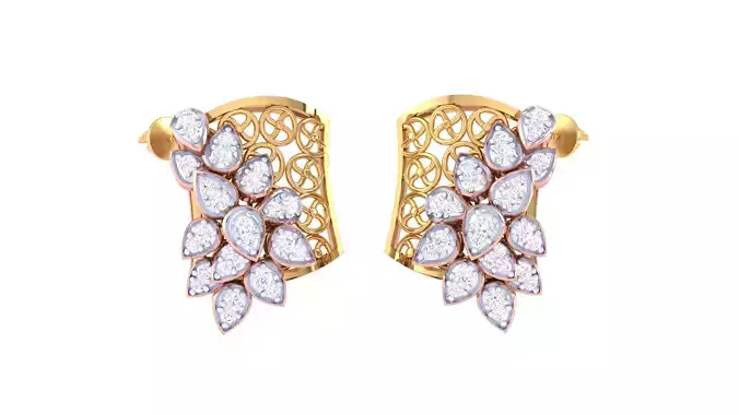 Women Earrings 3dm STL OBJ FBX Renders Details