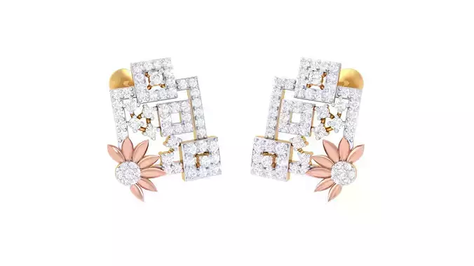 Women Earrings 3dm STL OBJ FBX Renders Details