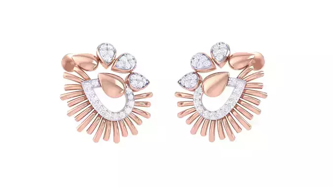 Women Earrings 3dm STL OBJ FBX Renders Details