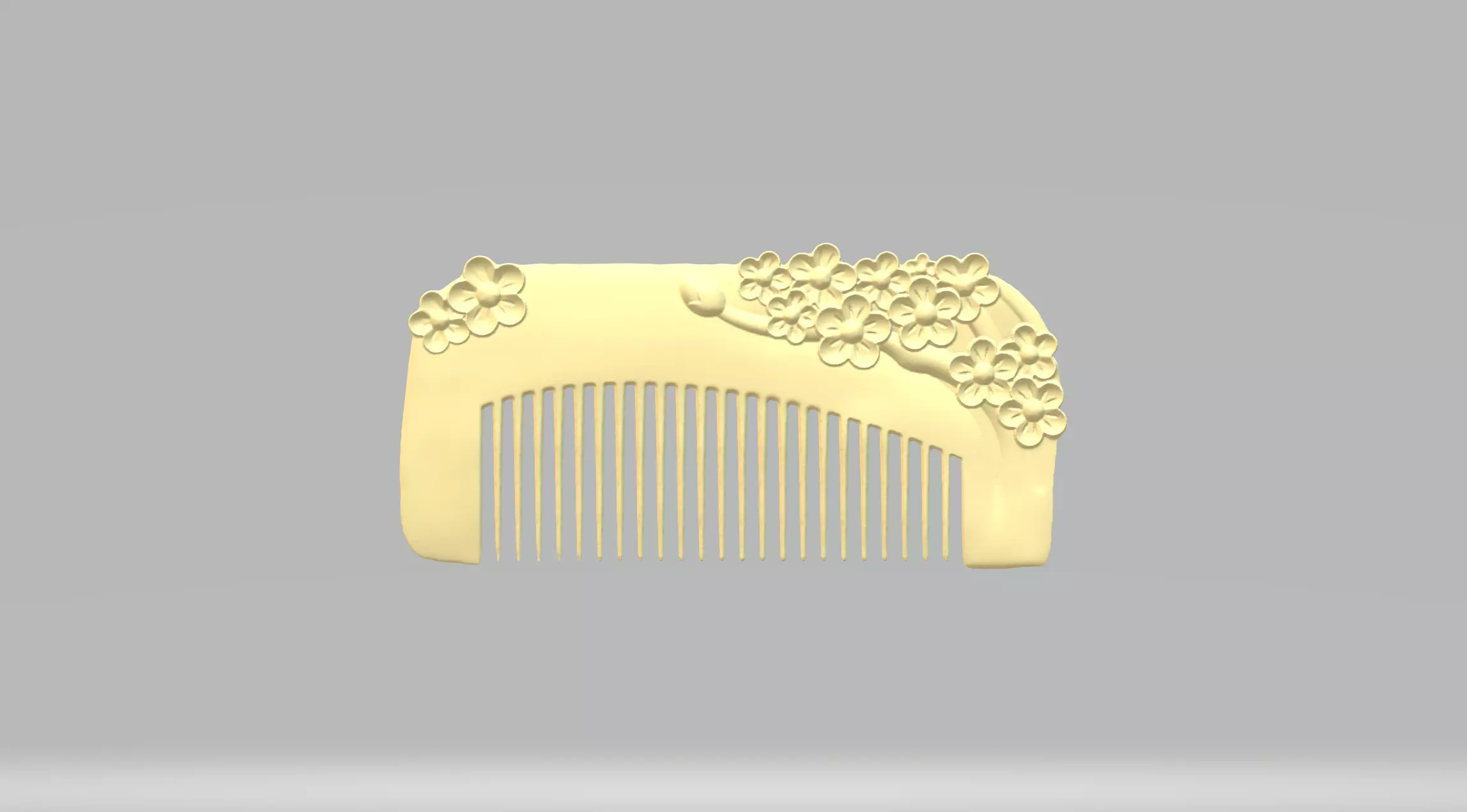Apricot Blossom Comb 3D print model