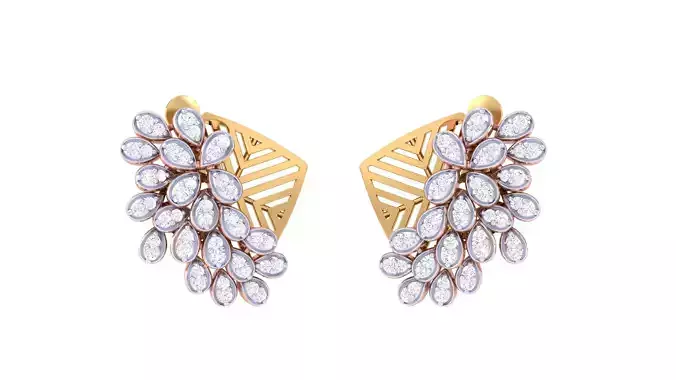 Women Earrings 3dm STL OBJ FBX Renders Details