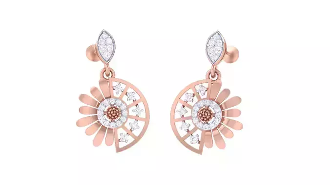 Women Earrings 3dm STL OBJ FBX Renders Details