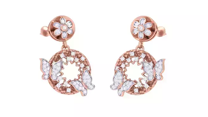 Women Earrings 3dm STL OBJ FBX Renders Details