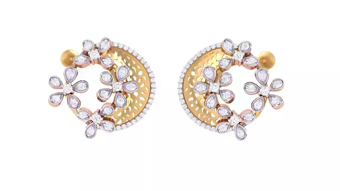 Women Earrings 3dm STL OBJ FBX Renders Details