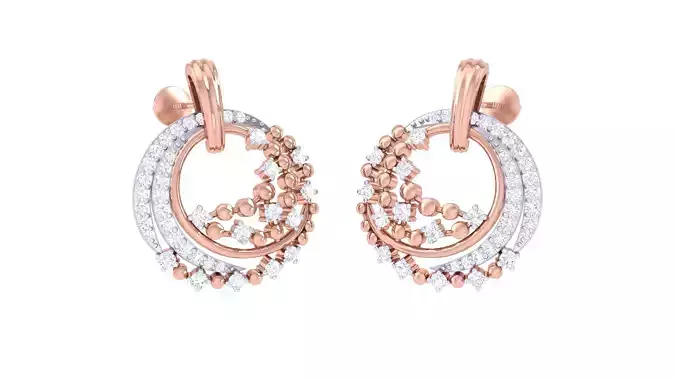 Women Earrings 3dm STL OBJ FBX Renders Details