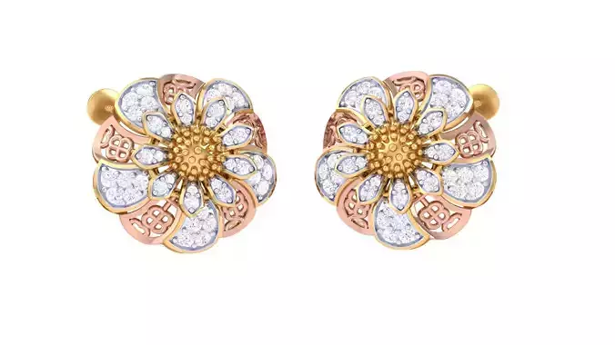 Women Earrings 3dm STL OBJ FBX Renders Details