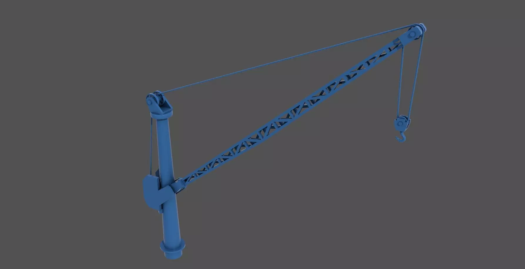 WW2 Littorio Class stern crane - Personal license 1-200 scale 3D print model_0