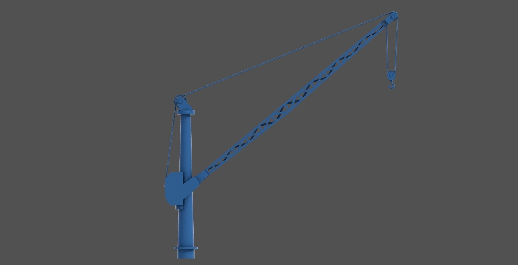 WW2 Littorio Class stern crane - Personal license 1-200 scale 3D print model_3