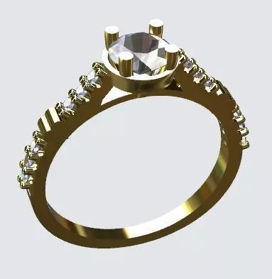 Engagement Ring 3D Model 3D print model_0